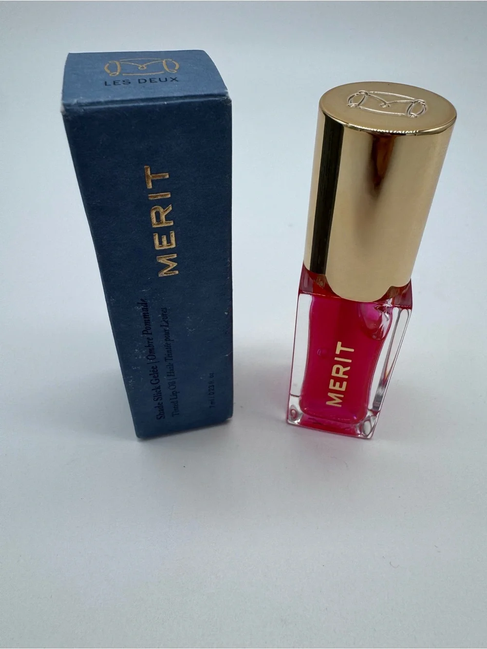 MERIT Shade Slick Gelée Tinted Lip Oil Les Deux NIB